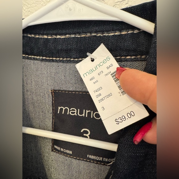 Maurices Dark Blue Denim Vest - Picture 2 of 6